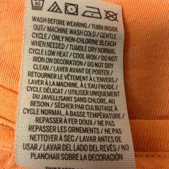 Victoria’s Secret Pink Ombré Coral Orange Logo Muscle Tee - Picture 5 of 5